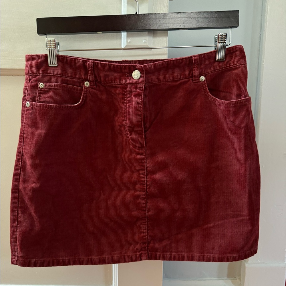 Jcrew Factory size 10 brick red/rust corduroy miniskirt
